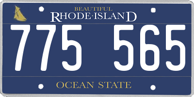 RI license plate 775565
