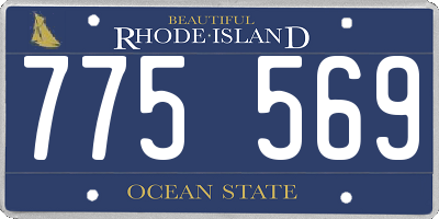 RI license plate 775569