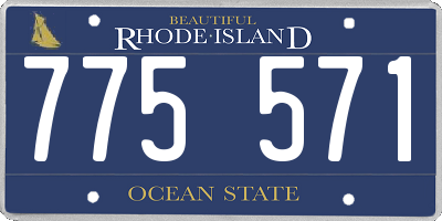 RI license plate 775571