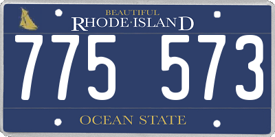 RI license plate 775573