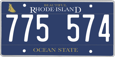 RI license plate 775574