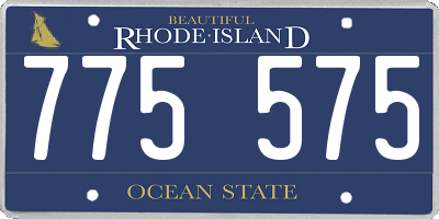 RI license plate 775575