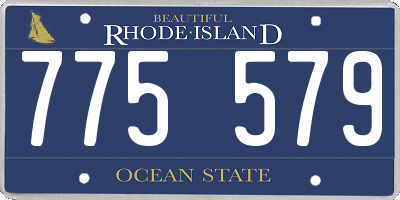 RI license plate 775579