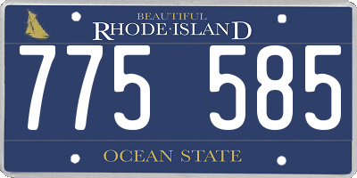 RI license plate 775585