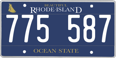 RI license plate 775587