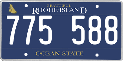 RI license plate 775588