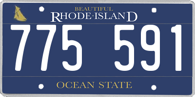 RI license plate 775591