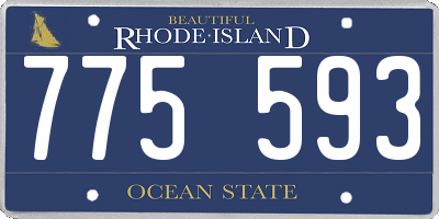 RI license plate 775593