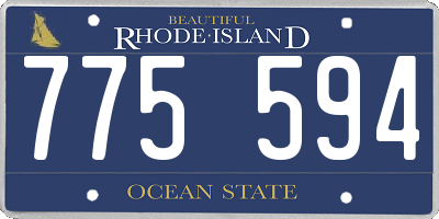 RI license plate 775594