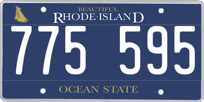 RI license plate 775595