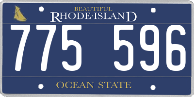 RI license plate 775596