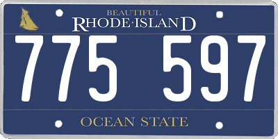 RI license plate 775597