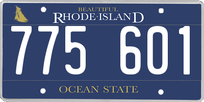 RI license plate 775601