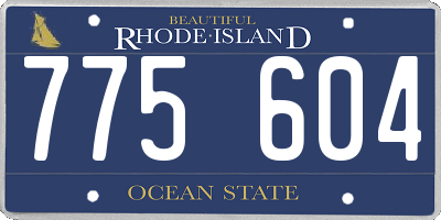 RI license plate 775604