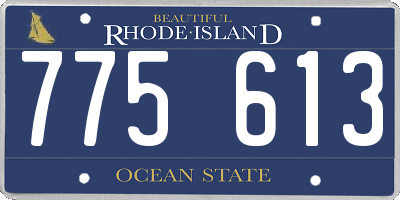 RI license plate 775613