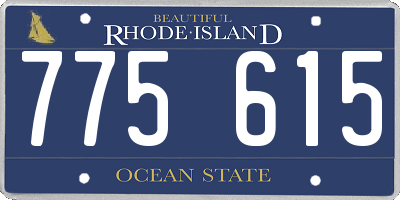 RI license plate 775615