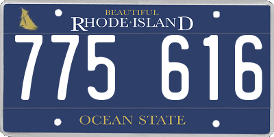RI license plate 775616