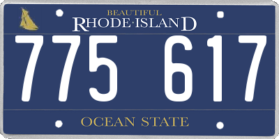 RI license plate 775617