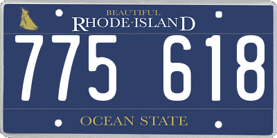 RI license plate 775618