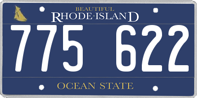 RI license plate 775622