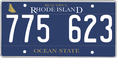 RI license plate 775623