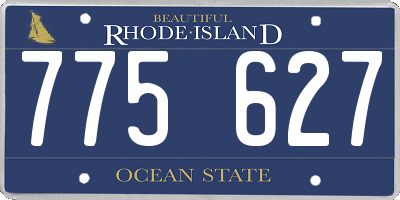 RI license plate 775627