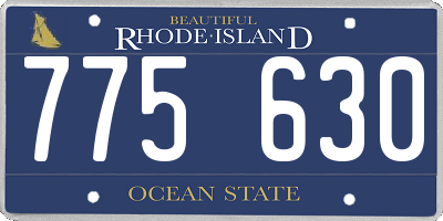 RI license plate 775630