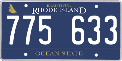 RI license plate 775633