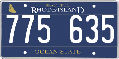 RI license plate 775635