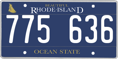 RI license plate 775636