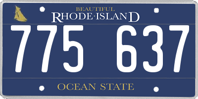 RI license plate 775637