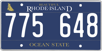 RI license plate 775648