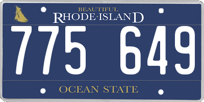 RI license plate 775649