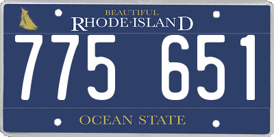 RI license plate 775651