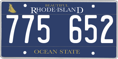 RI license plate 775652