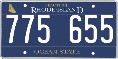 RI license plate 775655