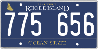 RI license plate 775656