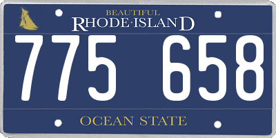 RI license plate 775658