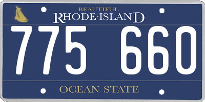RI license plate 775660