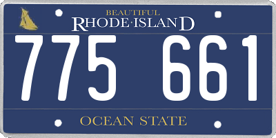 RI license plate 775661