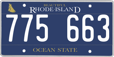 RI license plate 775663