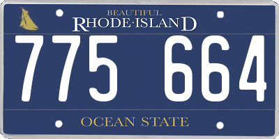 RI license plate 775664