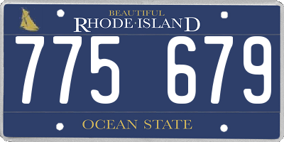 RI license plate 775679