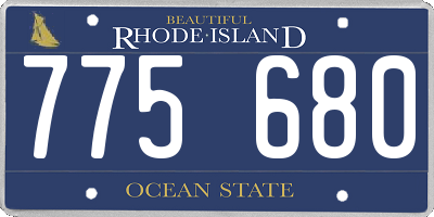 RI license plate 775680