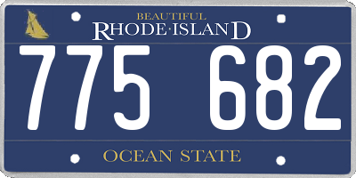 RI license plate 775682