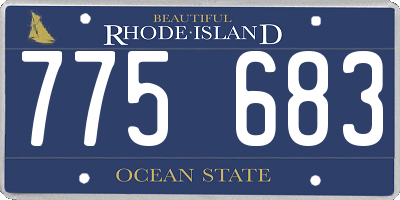RI license plate 775683