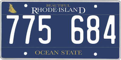 RI license plate 775684