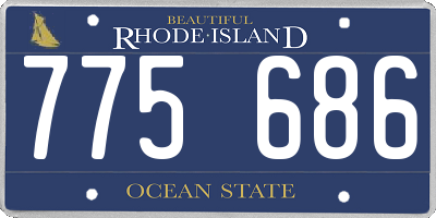 RI license plate 775686