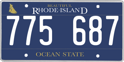 RI license plate 775687