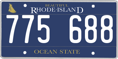 RI license plate 775688